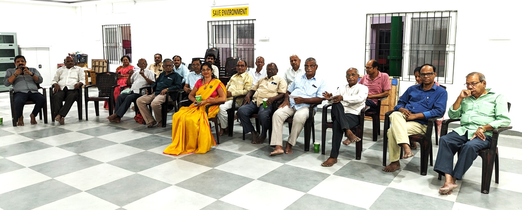 Group photo of participants at Wellness camp with coach